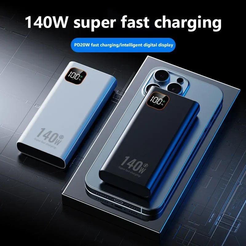 Lenovo Portable PowerBank 140W Super Fast Charging 500000mAh Large Capacity External Battery Charger Powerbank For Xiaomi iPhone