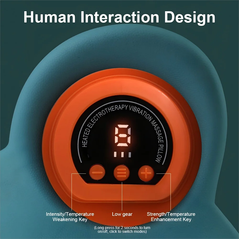 Portable Pulse Neck Massage Pillow 3D Kneading Shiatsu with Heat Neck  Hot Compress for Shoulder/Back Pain Relief Home Car Use