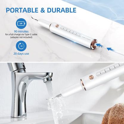 Electric Ultrasonic Dental Scaler with Oral Mirror Scaling Picks for Effective Stain Removal Surface Cleaning Gum Care Tools