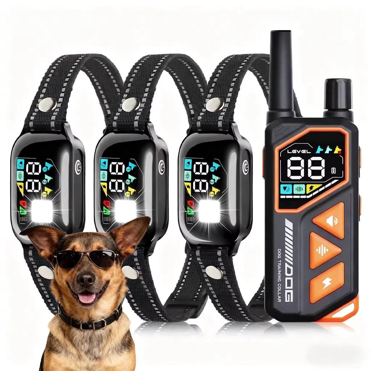 2026 New AI Electric Collar for 10-120lbs Dogs,3300ft 2 in 1 Automatic Dog Training Collar,IPX7 Waterproof Dog Shock Collar
