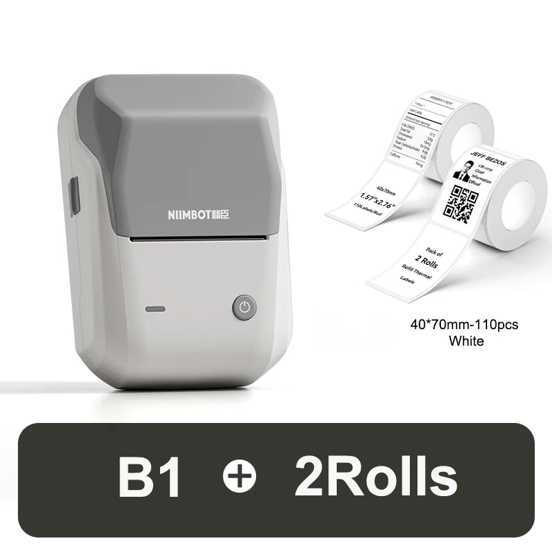 Niimbot B1 Label Maker 2inch Bluetooth Thermal Label Printer for Home Mailing Bakery Grocery Compatible with Phone Computer