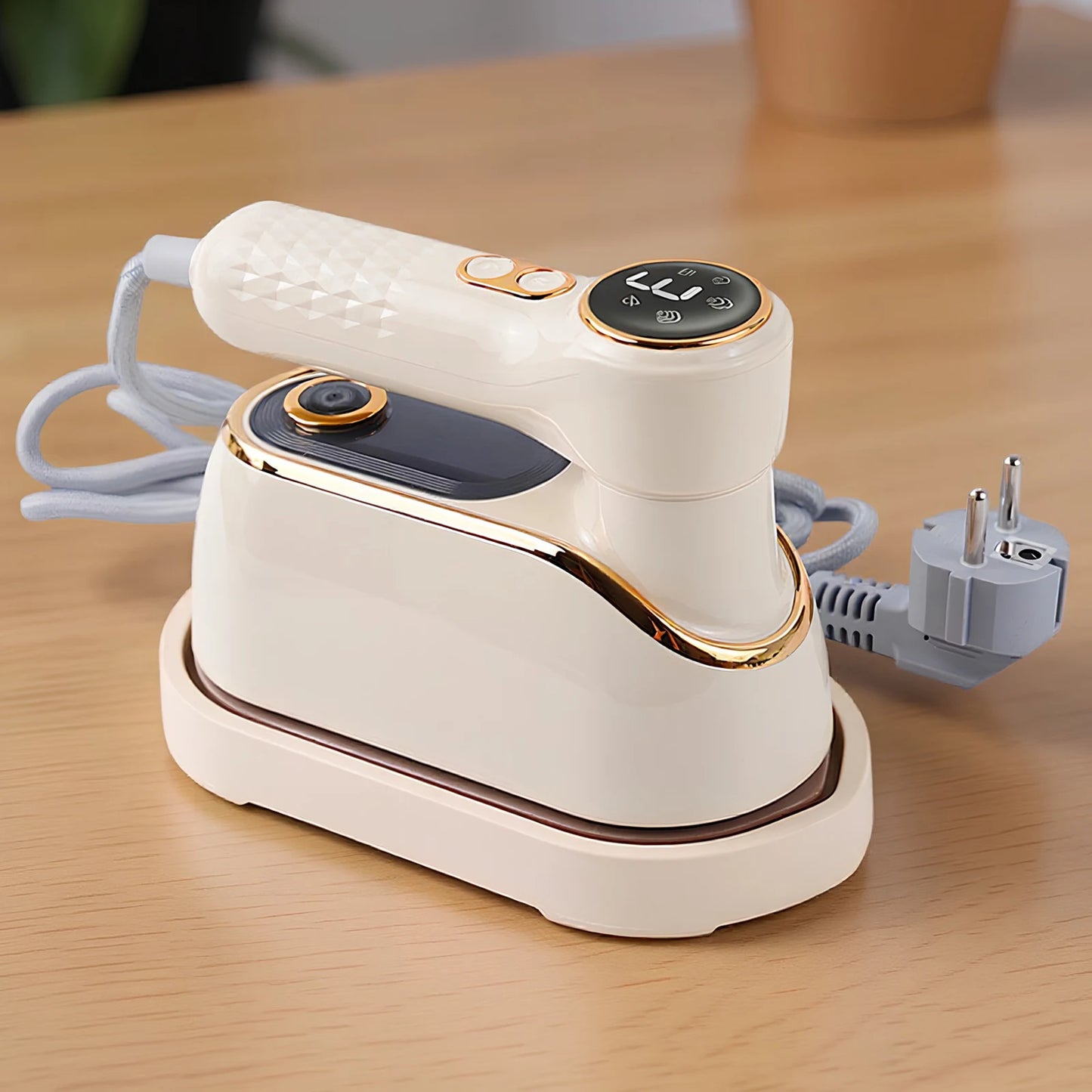 2 in 1 Handheld Steam Clothing Wrinkles Remover with 180° Rotatable Handle Handheld Hanging Iron for Global Travel Office Home