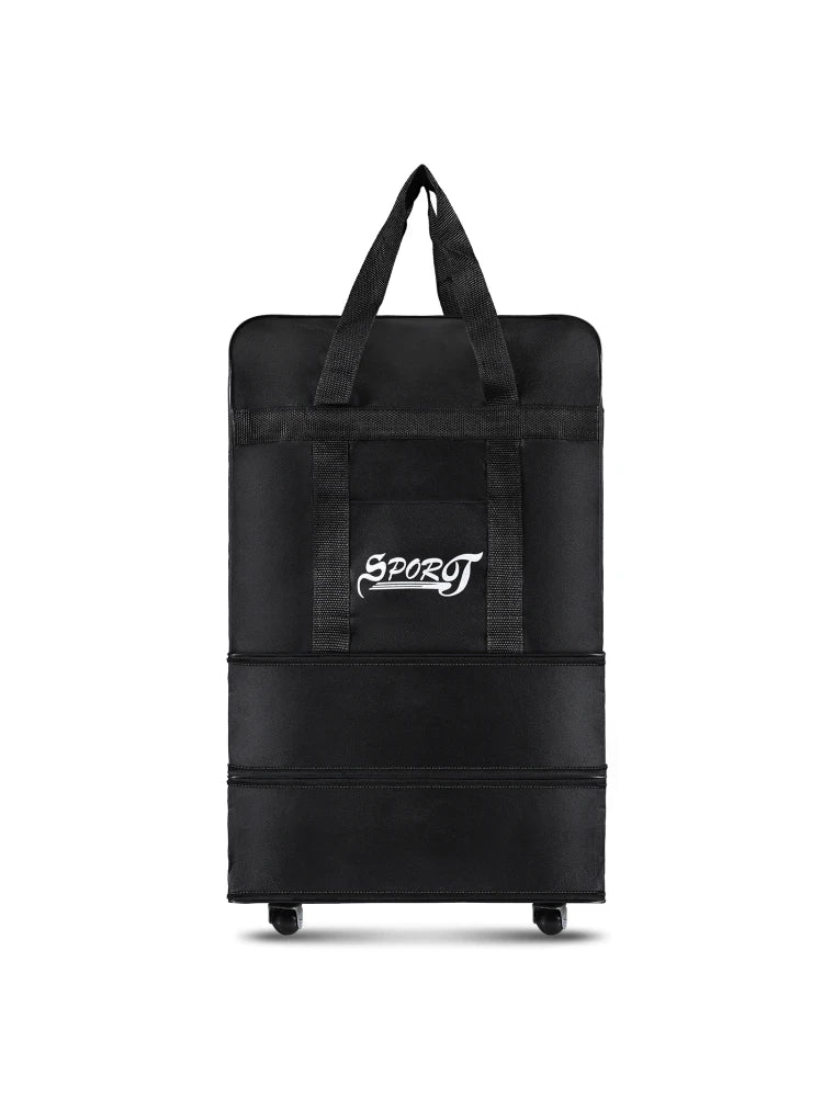 Expandable Foldable Suitcase Collapsible Rolling Travel Luggage Bag for Men Women