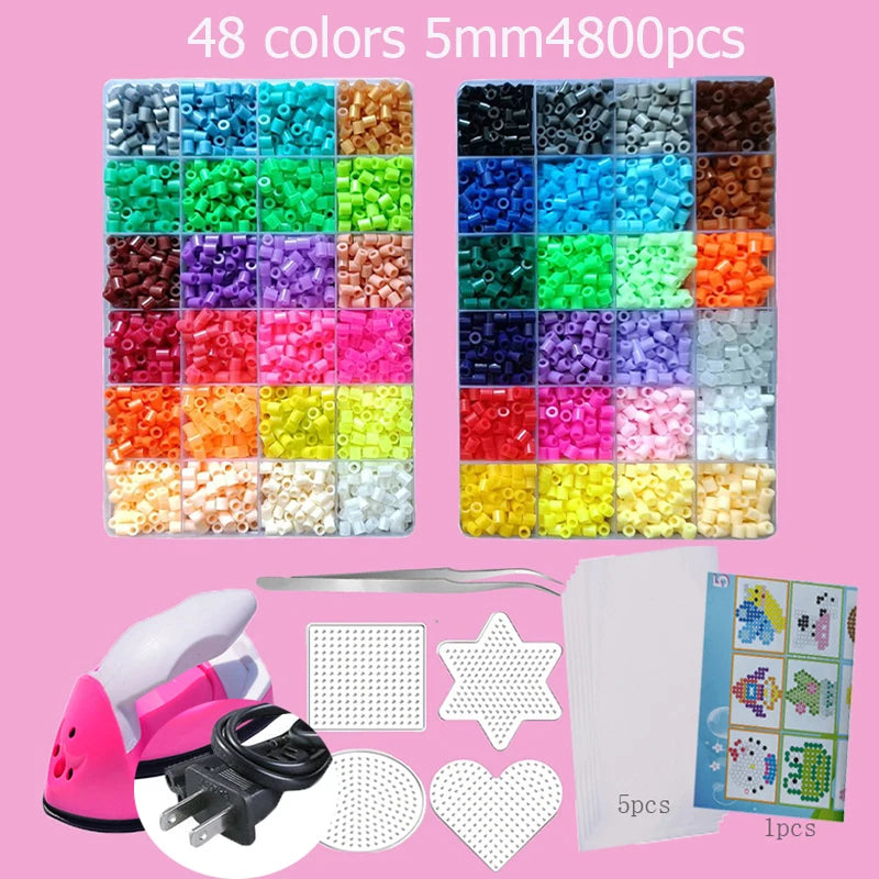 “Hama Beads Box – Thermal Mosaic Ironing Beads for Education, DIY Fuse Beads Toy, Available in 24, 48, or 72 Colors, 2.6 mm or 5 mm.”