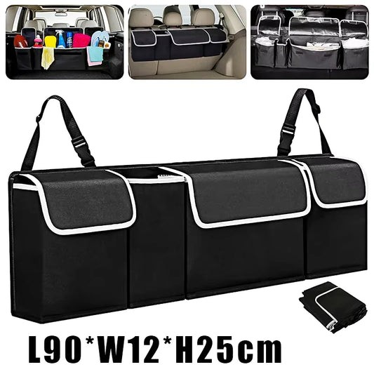 Car Trunk Organizer Hanging Backseat Storage Bag for Car Truck SUV Van Multi-Pocket Oxford Cloth Organizer Stowing Tidying Acces