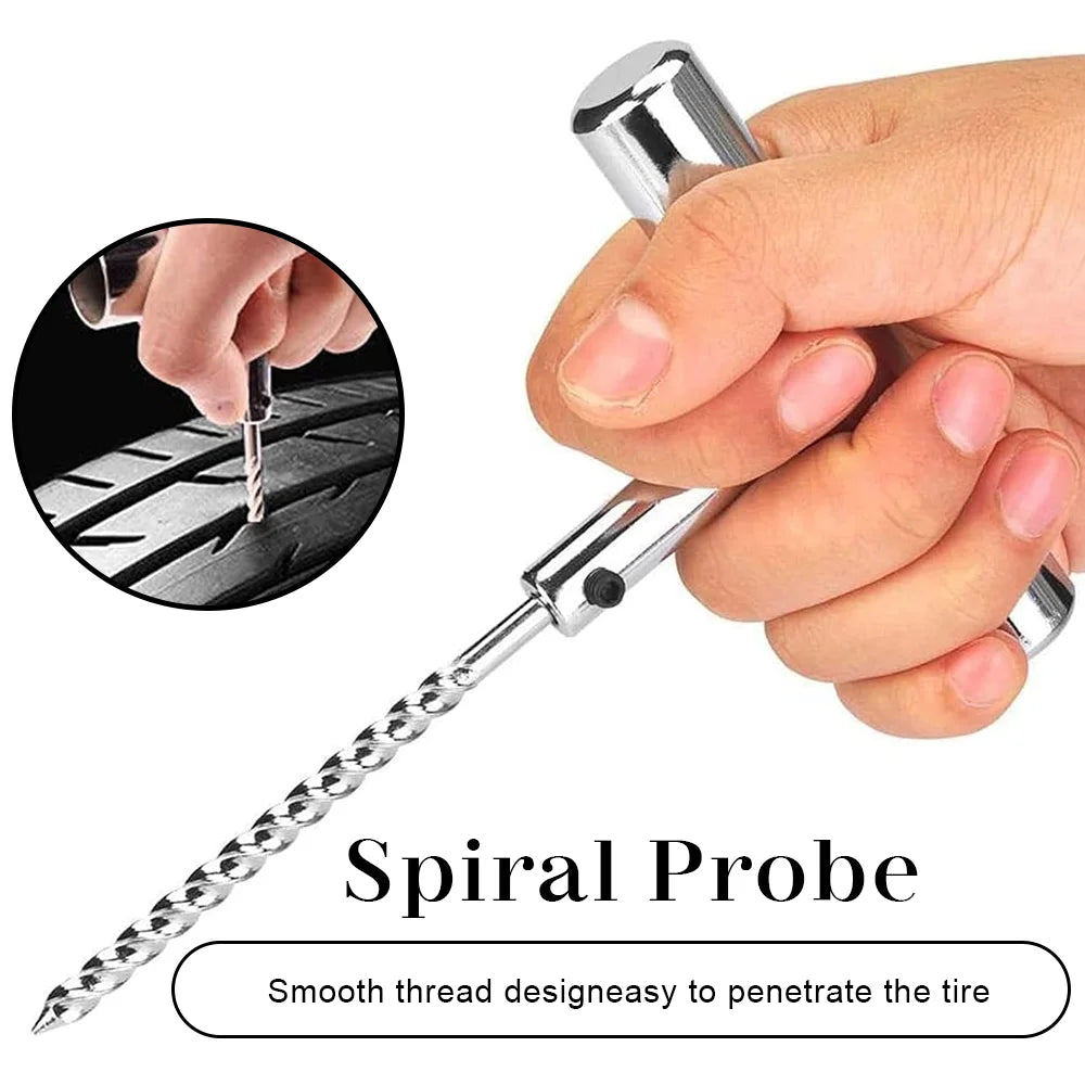 [UK STOCK] 22pc Car Tire Repair Tools set Tire Repair Glue, Glue Strips, Allen Wrench Motorcycle Bike Auto repair Wrench