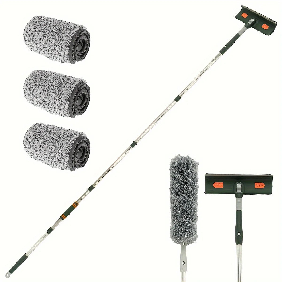 144/206CM extendable splicing rod floor scraper household window cleaning wiper glass scraper window wiper cleaning tools