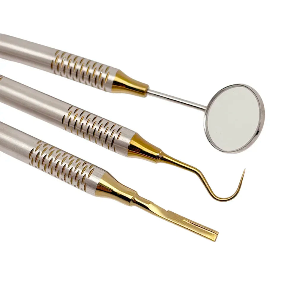 Dentist Tool Dental Mouth Mirror Explorer Probe Blade Handle Stainless Steel Dental Instruments Dentist Teeth Cleaning Tools