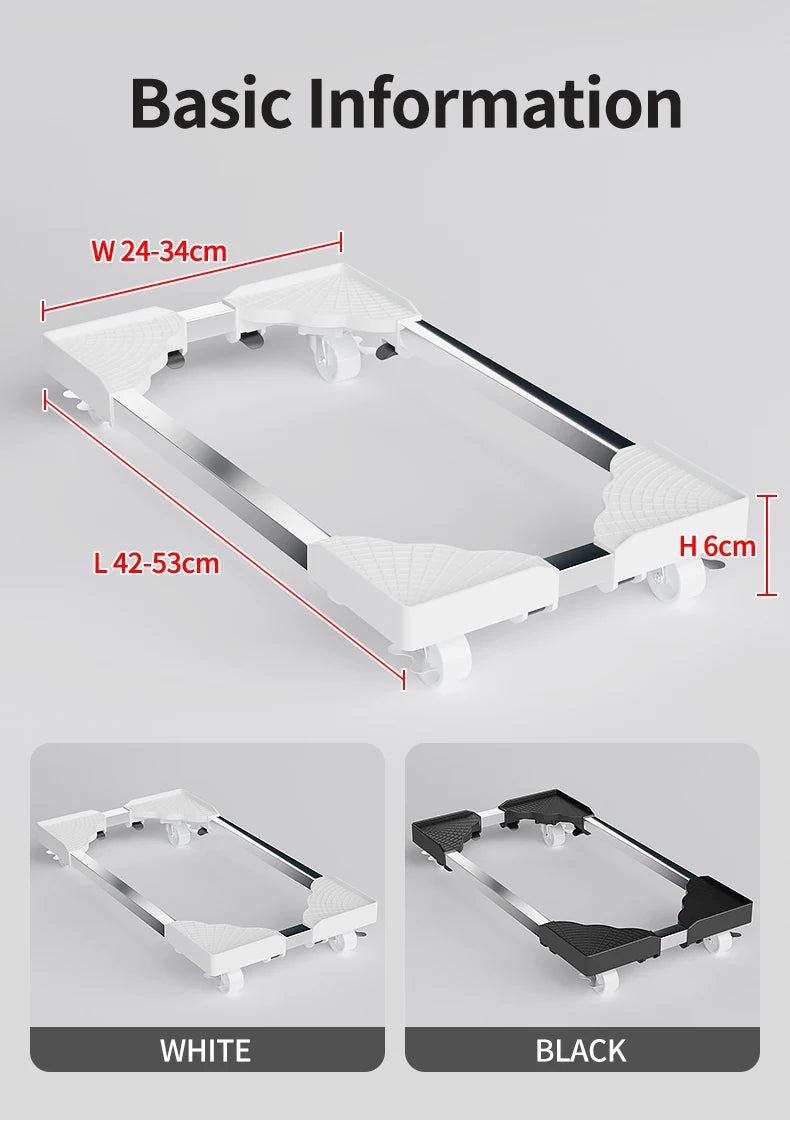 Mobile Extendable Computer Cart Adjustable Stand With Universal Wheels For Office CPU Tower Anti Slip Breathable Design