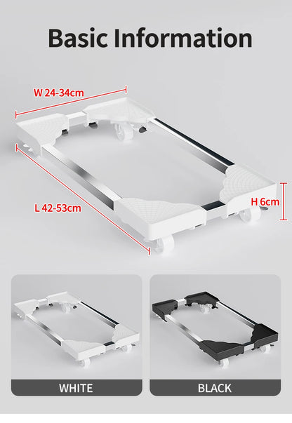 Mobile Extendable Computer Cart Adjustable Stand With Universal Wheels For Office CPU Tower Anti Slip Breathable Design