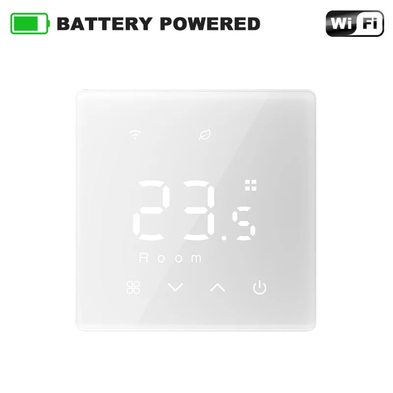 Smart Wireless Gas Boiler Thermostat Tuya WiFi Zigbee Daily Programmable Battery Powered Temperature Controller Alexa Google Hom