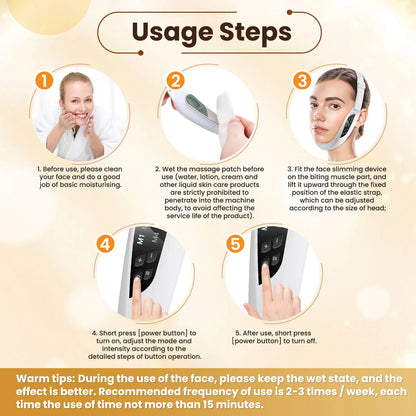 EMS Face Lifting Massager Anti Wrinkle Facial Massager V-Face Lift Device Face Slimming Remover Double Chin LED Photon Therapy