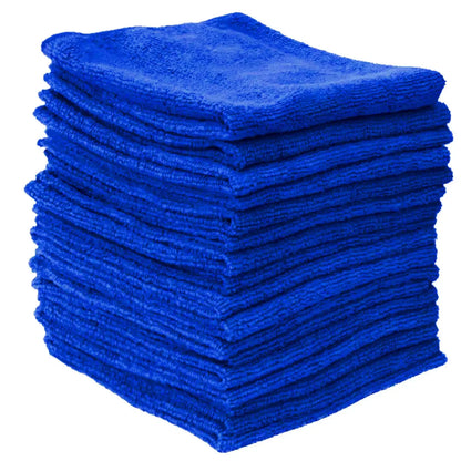 10Pcs Car Cleaning Detailing Soft Cloth Bulk Towels Microfibre Polish Clean Blue