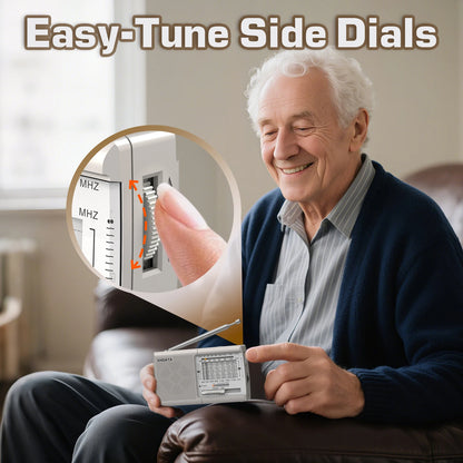 XHDATA D219 Portable Radio AM FM MW Shortwave Receiver Pocket Radio High Sensitivity Multi Band Radio with Speaker Earphone Jack