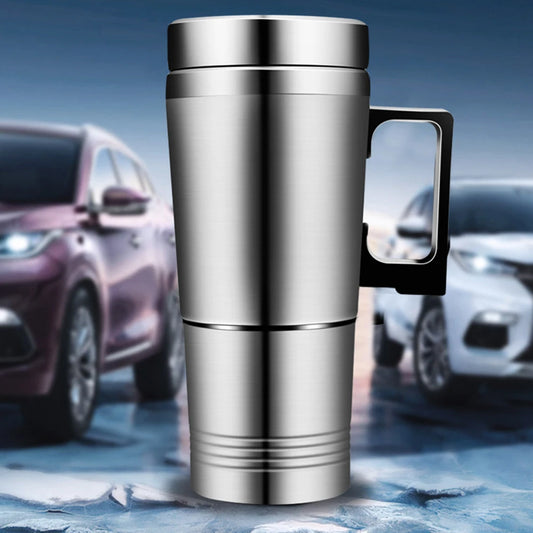 Electric Heating Car Kettle 12V/24V Car Electric Heating Cup 300ML Insulated Drink Mug Stainless Steel Travel Electric Kettle