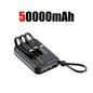 Lenovo 4 Built-in Type C Cables Mini Fast Charging 500000mAh Power Bank Compatible With iPhone Samsung Android Smart Mobiles