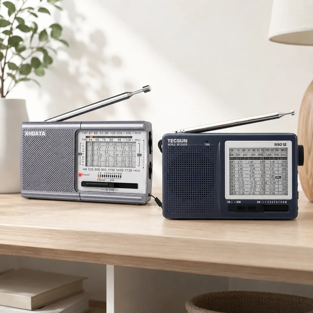 XHDATA D-219 Portable Pocket Radio TECSUN R-9012 FM AM SW Receiver Great Sound Headphone Jack for Elderly Home Outdoor Travel