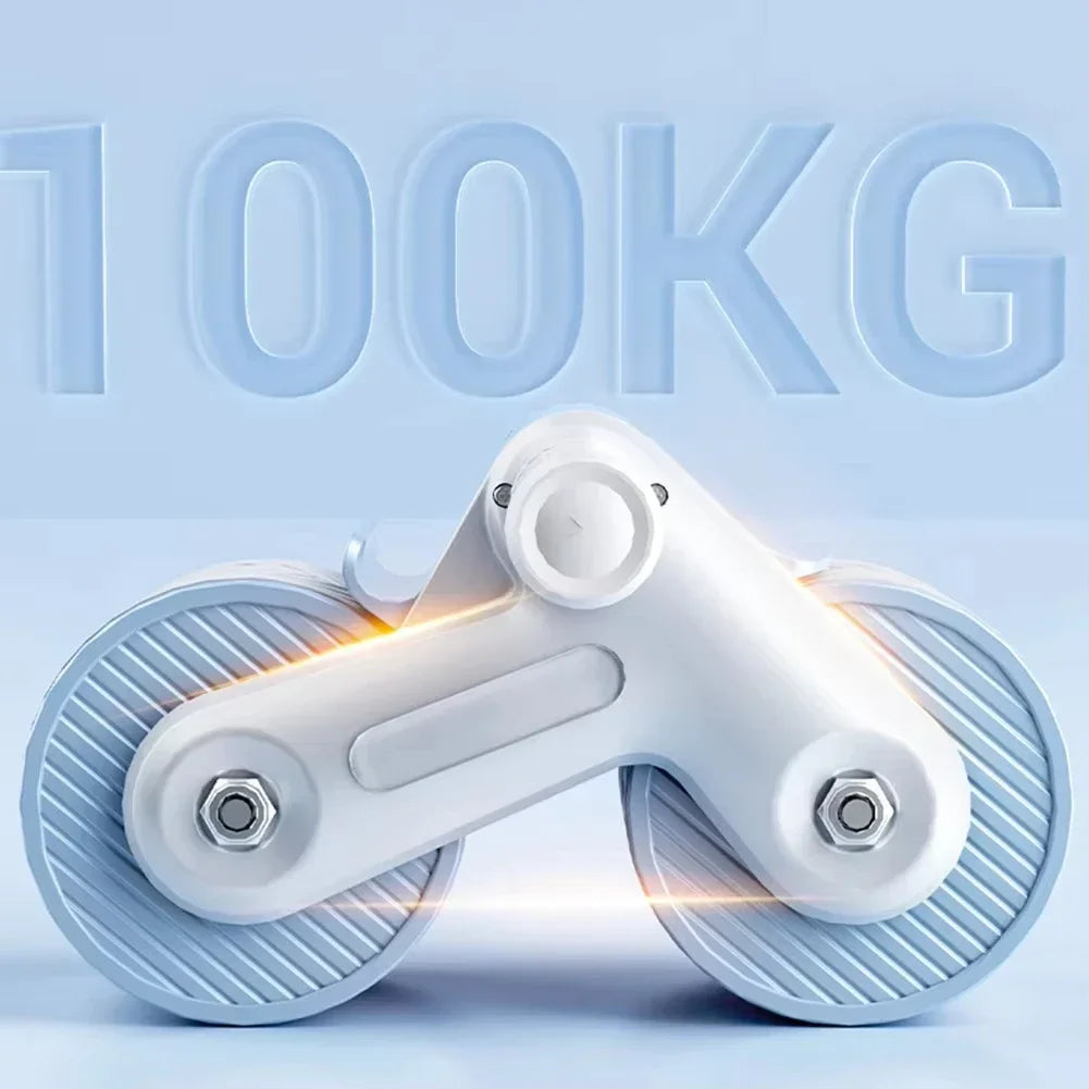 Auto Rebound Double Wheel Ab Roller With Phone Holder Non‑Slip Abdominal Exercise Roller Core Workout Equipment For Fit Beginner