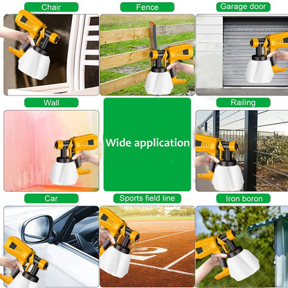 Paint Sprayer Cordless Compatible with DeWalt 18v Battery Powered HVLP Power Spray Gun XR UK(Tool Only)