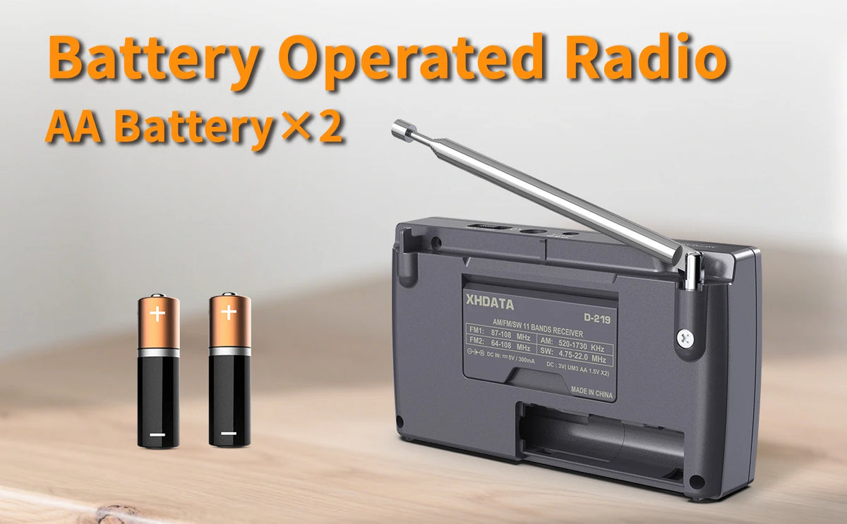 XHDATA D-219 Portable Pocket Radio TECSUN R-9012 FM AM SW Receiver Great Sound Headphone Jack for Elderly Home Outdoor Travel