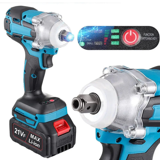 Heavy Duty 1/2" Cordless Electric Impact Wrench Impact Drill Gun Ratchet Driver