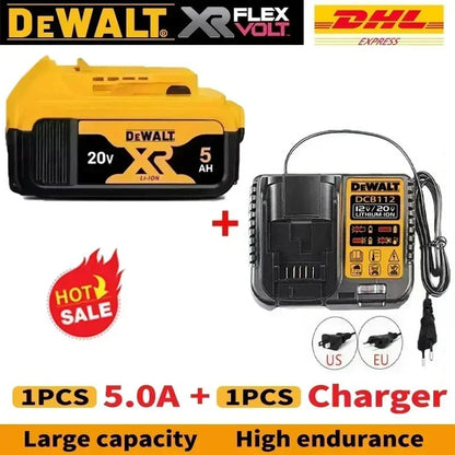 100% Original DeWalt 20V/60V 2.0Ah-9.0Ah MAX Battery Power Tool Replacement For DCB184 DCB181 DCB182 DCB200 Battery.