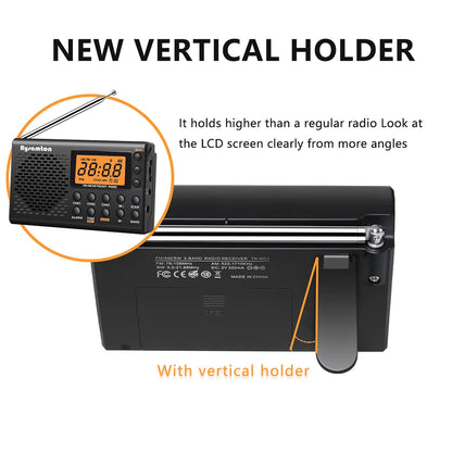 Portable Battery Radio FM Shortwave Digital Clock Radio With Sleep Timer Display Portative Small Battery Operated Radios