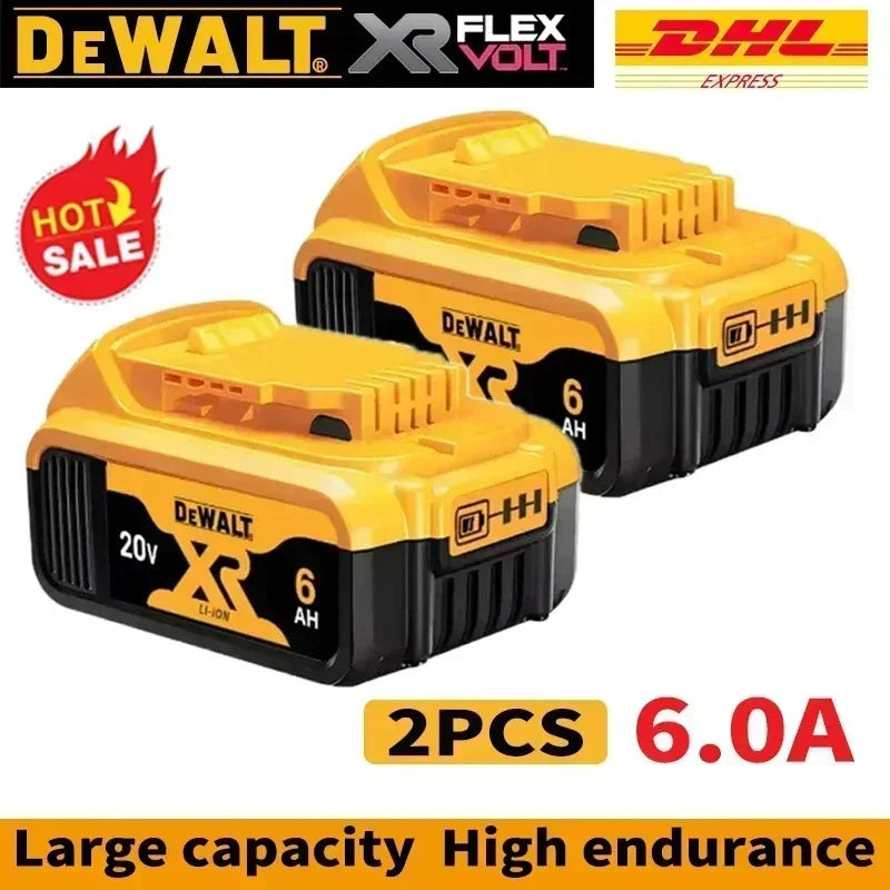 100% Original DeWalt 20V/60V 2.0Ah-9.0Ah MAX Battery Power Tool Replacement For DCB184 DCB181 DCB182 DCB200 Battery.
