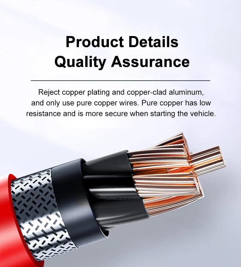 EAFC 1000A/1200A Jump Starter Power Bank Portable Charger Starting Device for 3.0L Emergency Car Battery Jump Starter