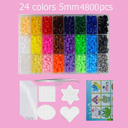 “Hama Beads Box – Thermal Mosaic Ironing Beads for Education, DIY Fuse Beads Toy, Available in 24, 48, or 72 Colors, 2.6 mm or 5 mm.”