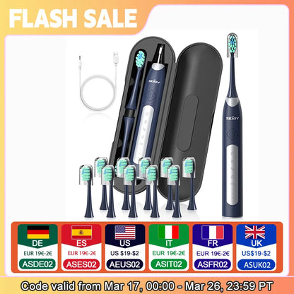 SEJOY Sonic Electric Toothbrush  JS10  Oral Cleaning Personal Care Appliances 5 Modes Smart Rechargeable Automatic Toothbrush
