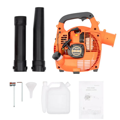 Gas Powered Leaf Blower 2-Stroke Engine 25.4CC Handheld Blower 0.9L Oil Tank Powerful Wind Snow Blower for Lawn Garden