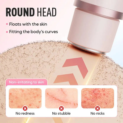 Electric Razors for Women 2-in-1 Rechargeable Bikini Trimmer Painless Body Hair Remover for Ladies Pubic Legs Face Underarms