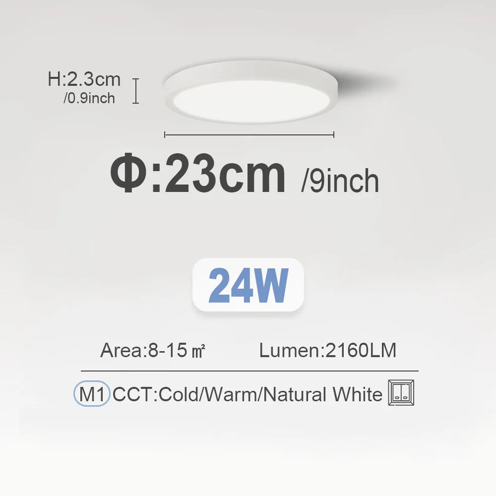 LED Ceiling Lights 220V Ultra-thin Ceiling Lamps Modern Chandelier Panel Lighting Fixture Waterproof Dustproof Three Proof Light