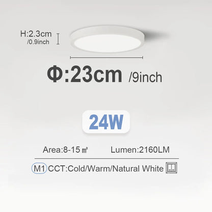 LED Ceiling Lights 220V Ultra-thin Ceiling Lamps Modern Chandelier Panel Lighting Fixture Waterproof Dustproof Three Proof Light