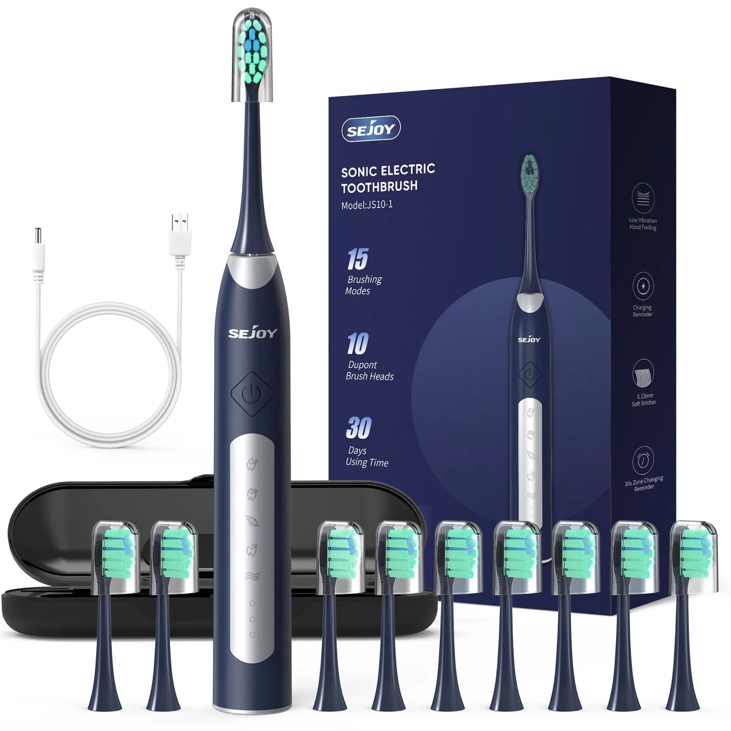 SEJOY Sonic Electric Toothbrush  JS10  Oral Cleaning Personal Care Appliances 5 Modes Smart Rechargeable Automatic Toothbrush