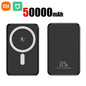 XIAOMI Ultra Slim Power Bank Mac Fast Charge Auxiliary Battery 50000mAh Magnetic Magnet Wireless Charging For IPhone Samsung New