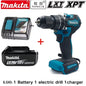 Makita DDF487 (EU-plug)  10mm brushless 18V lithium rechargeable impact drill household hand drill high torque electric screwdriver DDF487