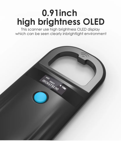 Black Animal RFID Reader 134.2KHz 125kHz USB/Bluetooth Pet Cat Dog Microchip Scanner FDX-B Glass Chip Identification Tag Reader