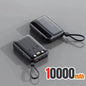 Lenovo 500000mAh Fast Charge Power Bank Portable Large Capacity 4 Built‑in Cables Backup Battery for Smartphones Daily Outdoor