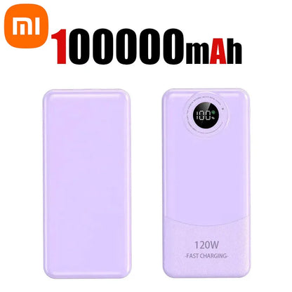 Xiaomi 120W 200000mAh Ultralarge Capacity Power Bank Fast Charging Portable Digital Display Power Bank For iPhone Samsung Huawei