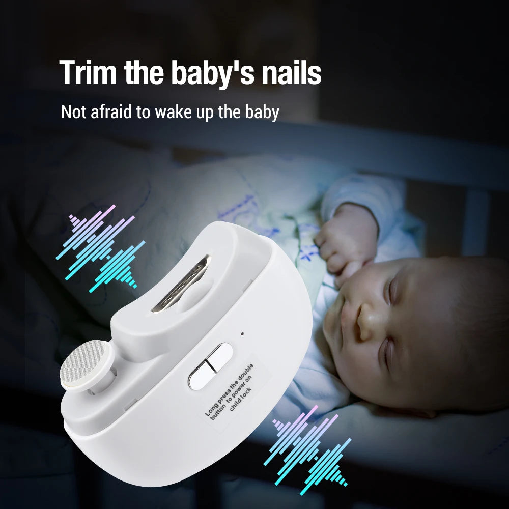 Electric Nail Clipper 2-in-1 Manicure Polishing Machine for Adult And Baby Fingernails - Automatic Trimmer And Cutter Grinder