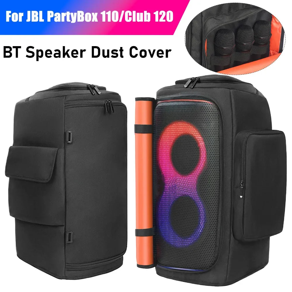 Speaker Dust Cover For JBL PARTYBOX 110/Club 120 Bluetooth Speakers Dust Case Waterproof Double-Sided Storage Bag Zipper Closure