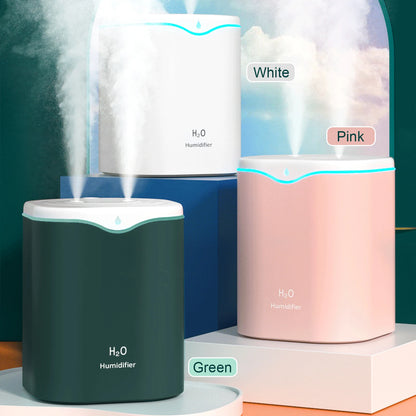 2L Double Spray Humidifiers with LED light Cool Mist Auto Shut-Off Humidifier Portable Desk Humidifiers for Bedroom Home  Room