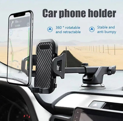 3-in-1 Universal Car Phone Mount Holder Cradle, Dashboard Windshield Air Vent Suction Cup Holder for iPhone and Android Smartpho