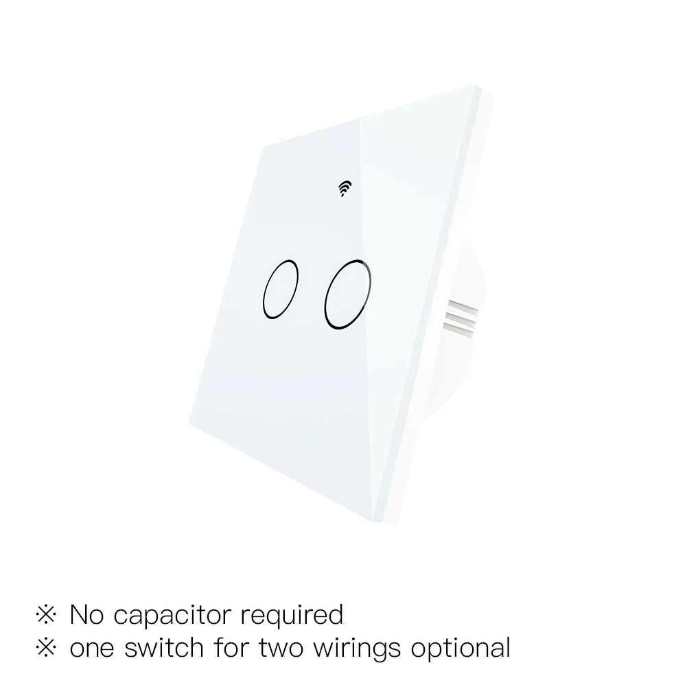 Moes ZigBee Wall Touch Smart Light Switch With Neutral/No Neutral No Capacitor Smart Life Works with Alexa Google Home
