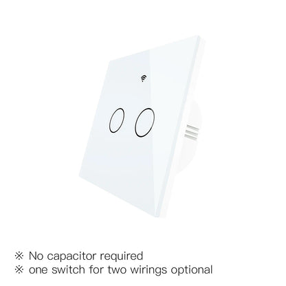 Moes ZigBee Wall Touch Smart Light Switch With Neutral/No Neutral No Capacitor Smart Life Works with Alexa Google Home