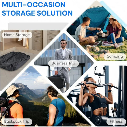 17L Travel Vacuum Storage Bags with Air Pump, Outdoor Clothes Compression Bags, Reusable Empty Vacuum Bags for Clothes Suitcases