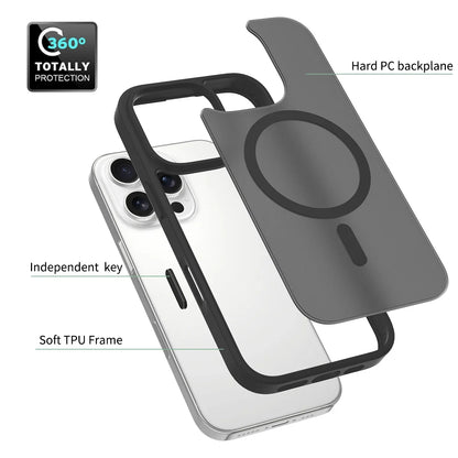 Camera Control Capture Button Case For Magsafe Mag Safe iPhone 16 Pro Max Plus 16Pro 16Plus iPhone16 Matte Black Phone Cover