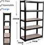 Adjustable Height Layout 5-Tier Heavy Duty Shelf 875kg Boltless Metal Rack Tool Free Assembly for Garage Warehouse Storage